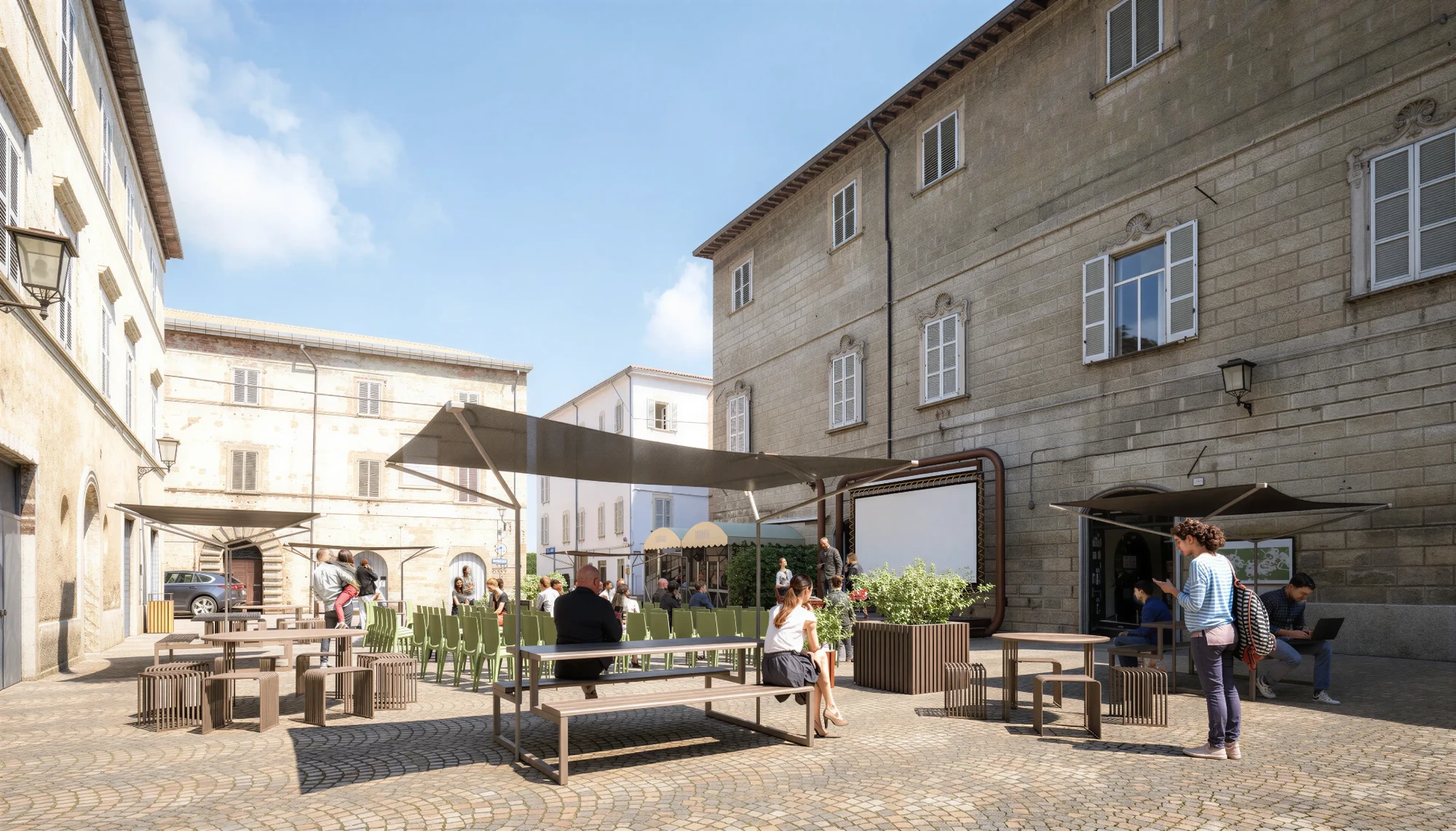 <br>piazza Ginevri, Pergola