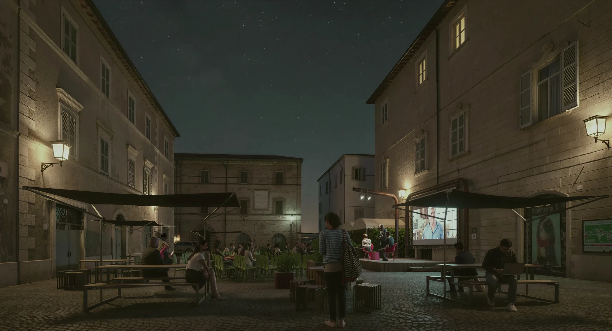 <br>piazza Ginevri, Pergola